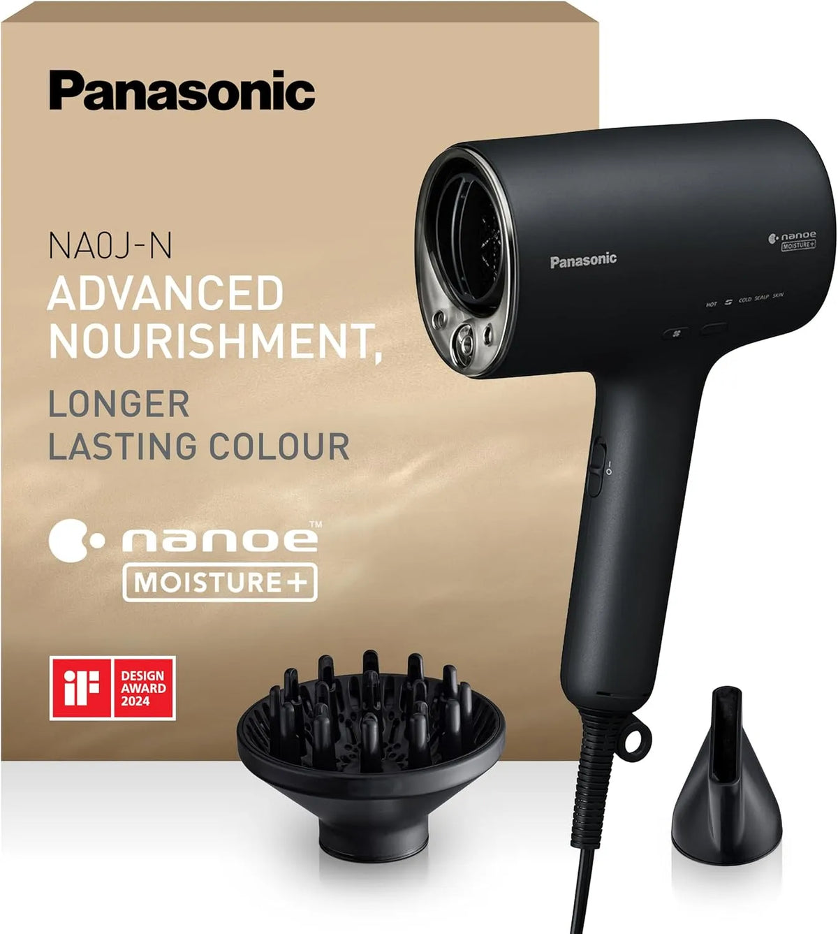 Panasonic EH-NA0J Diffuseur, 1600 W, 2023 Mode, noir