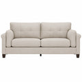 Sofá de 3 plazas tela poliéster beige 200x90x85 cm
