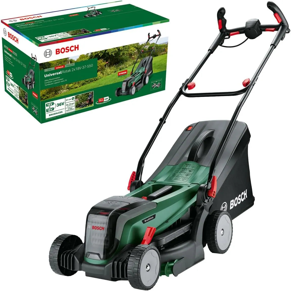 Bosch Tondeuse tractée sans Fil UniversalRotak 2x18V-37-550