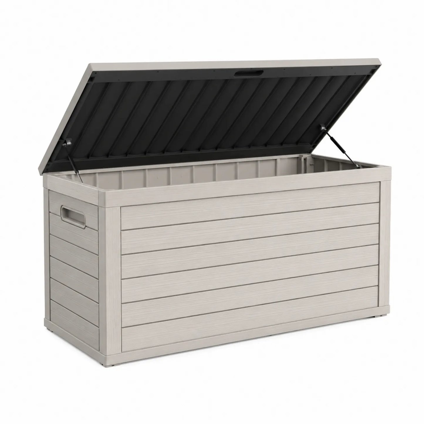 Ba¨²l de almacenamiento de resina beige 120x56x63 cm