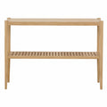 Mesa consola de roble con estante