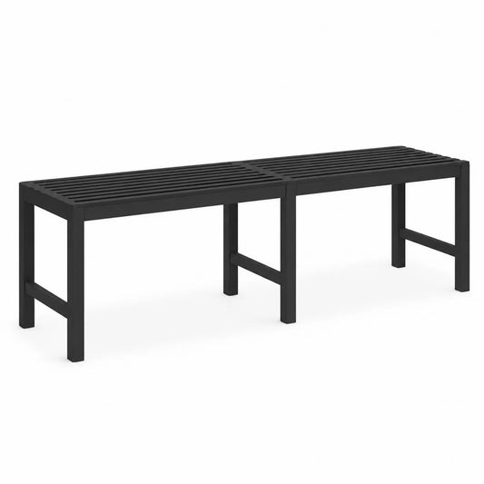Banco de aluminio negro 150x36x45 cm