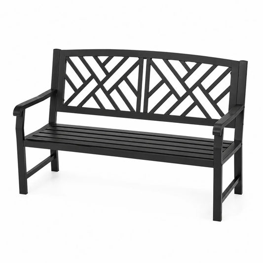 Banco de Jard¨ªn de Aluminio Negro