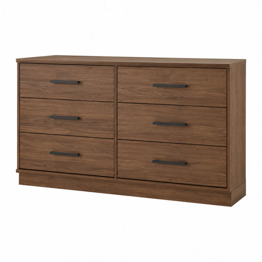 Cajonera de Madera de Nogal con 6 Cajones Marr¨®n