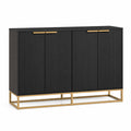 Aparador Negro de MDF con Base de Metal
