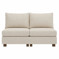 Sofá modular de tela beige 2 plazas