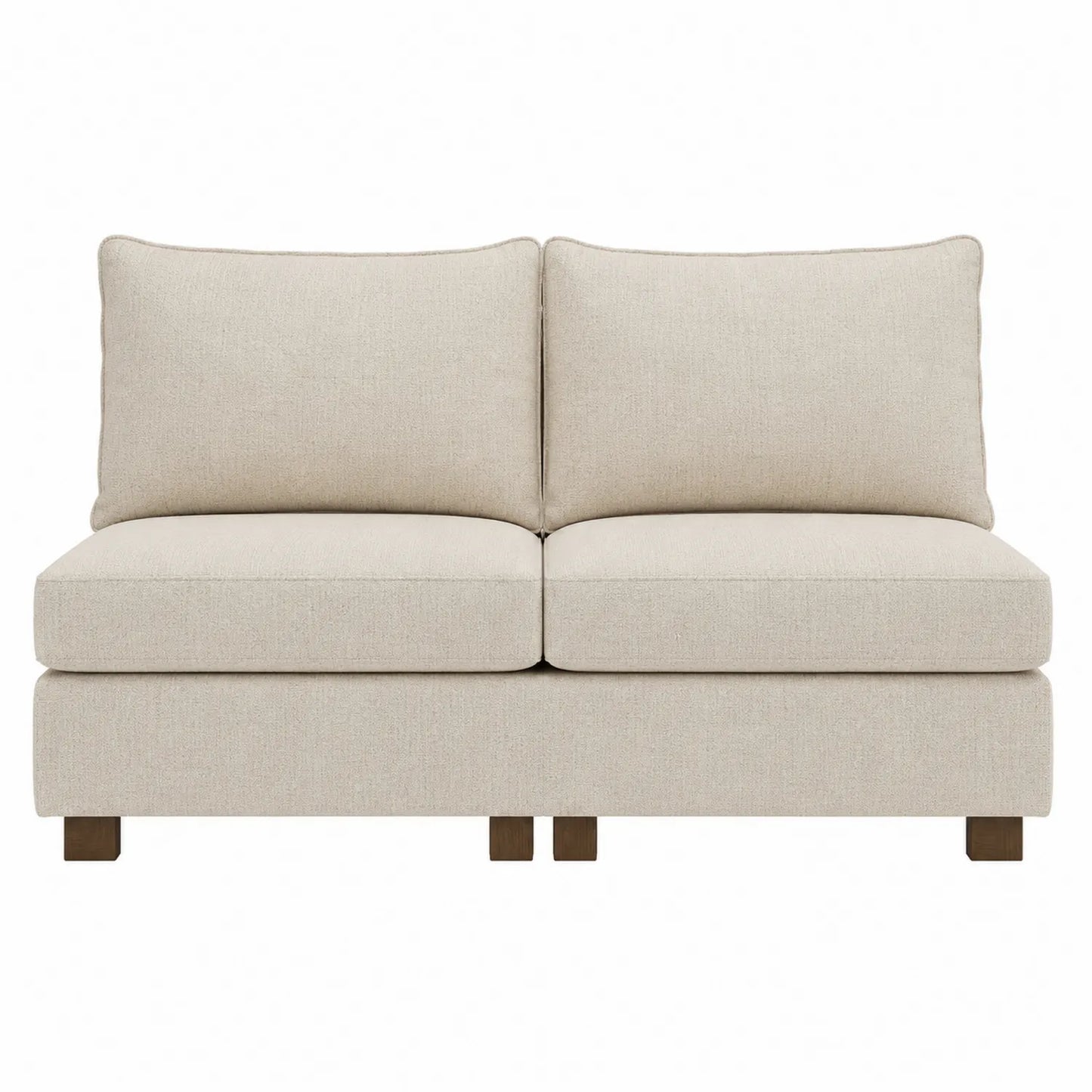 Sof¨¢ modular de tela beige 2 plazas