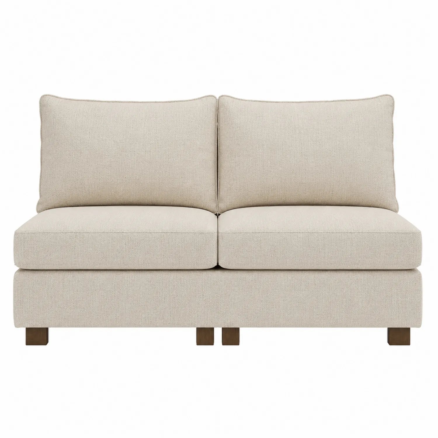 Sofá modular de tela beige 2 plazas