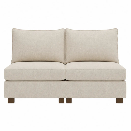 Sof¨¢ modular de tela beige 2 plazas