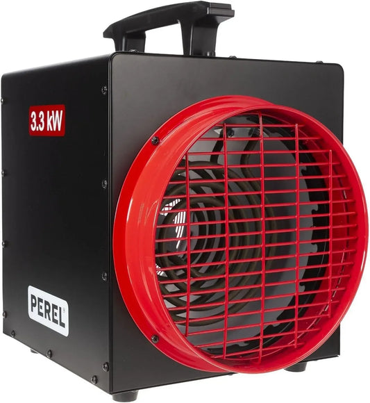 Radiateur électrique, 3300 W, portable, thermostat, IP24, appareil compact portable pour atelier