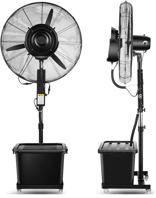 Rafraîchisseur d'air 65cm/75cm 26in, 42 L, extérieur, industriel, 3 vitesses, grand réservoir, restaurant