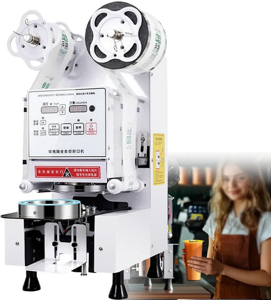 Machine à sceller, machine à café électrique, professionnel, blanc, plastique, bois, pour boissons