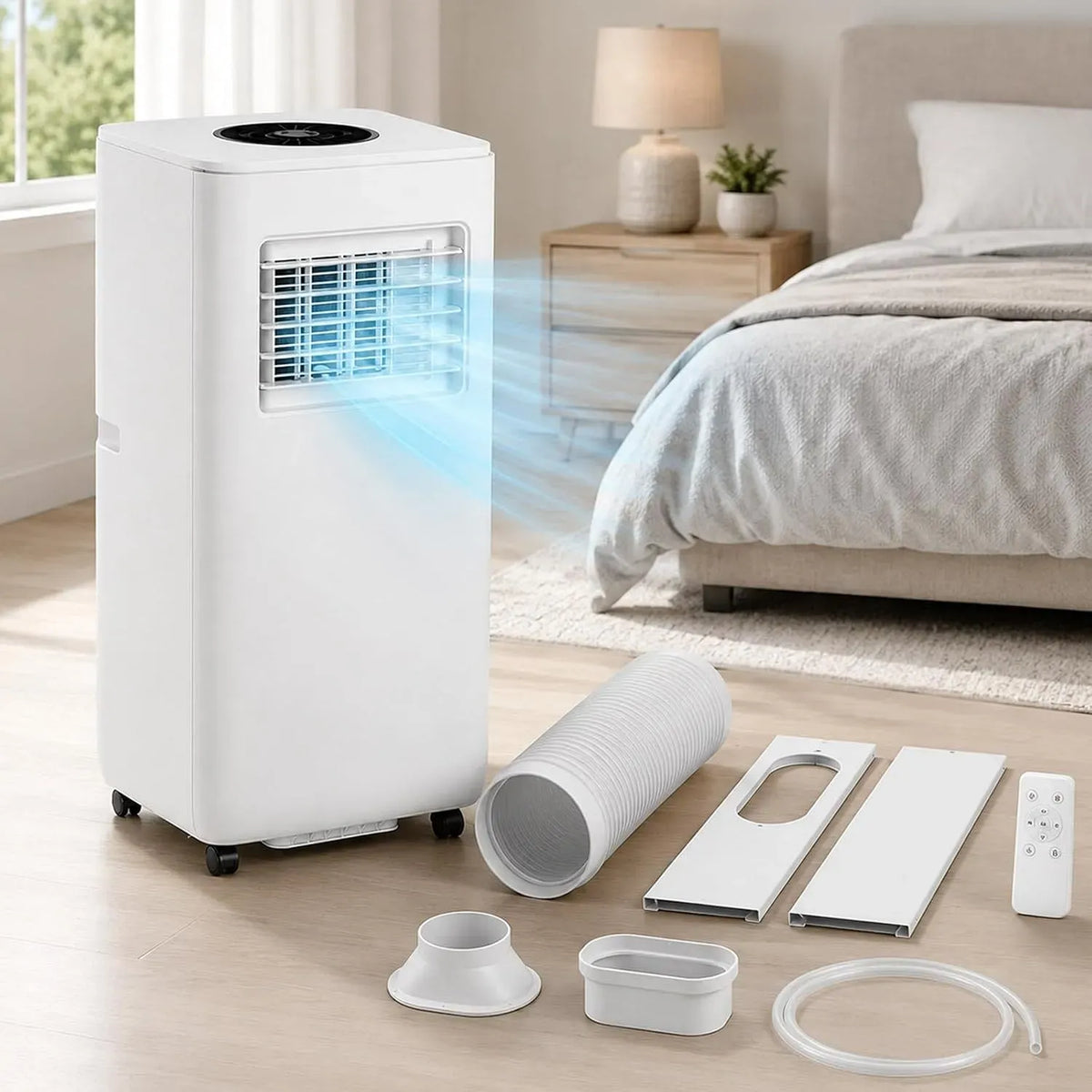 Climatiseur, 4000 W, portable, silencieux, Clim Mobile 4 en 1 Silencieuse, pour Chambre et Bureau 4000W