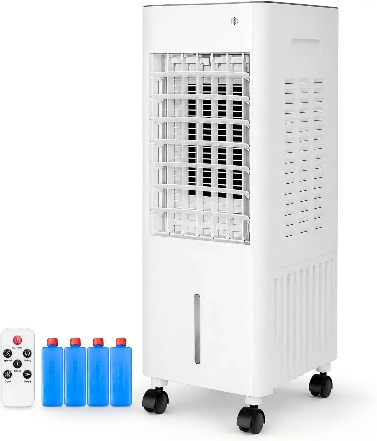 Climatiseur 4-en-1, 12 L, minuteur, blanc, Télécommande & minuterie 7,5h : programmation