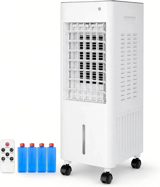 Climatiseur 4-en-1, 12 L, minuteur, blanc, Télécommande & minuterie 7,5h : programmation