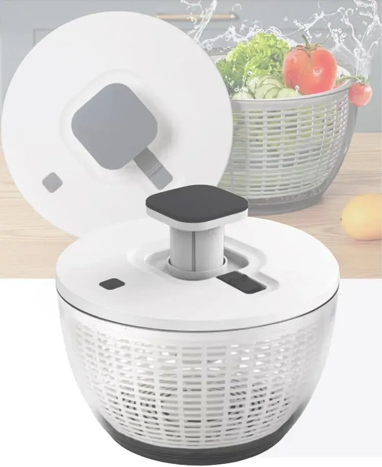 Essoreuse à salade électrique, 4,5 L, rechargeable par USB, sans BPA, déshydrateur et panier égouttoir pour salade verte et légumes