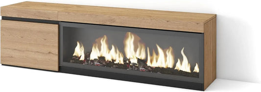 Meuble TV, 65 pouces, Cheminée électrique XXL, 160