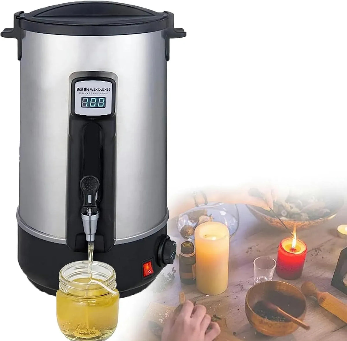 Radiateur électrique, 20 L, grand réservoir, décoration de salon, professionnel, acier inoxydable