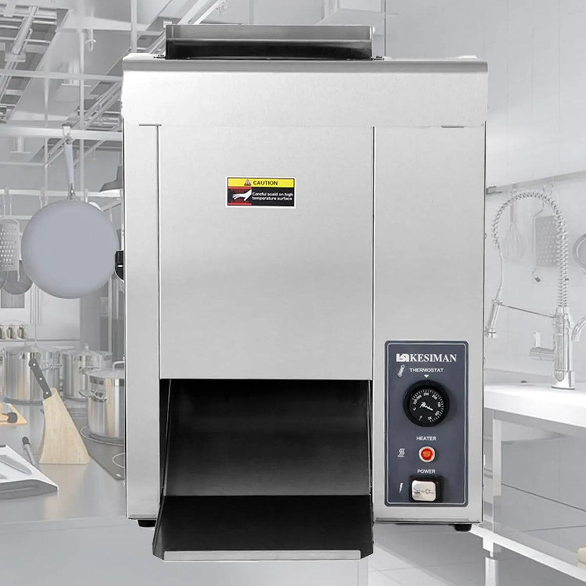 Grille-pain INOX 304, 2000 W, 50 à 300 °C, professionnel, 2 zones de température, acier inoxydable
