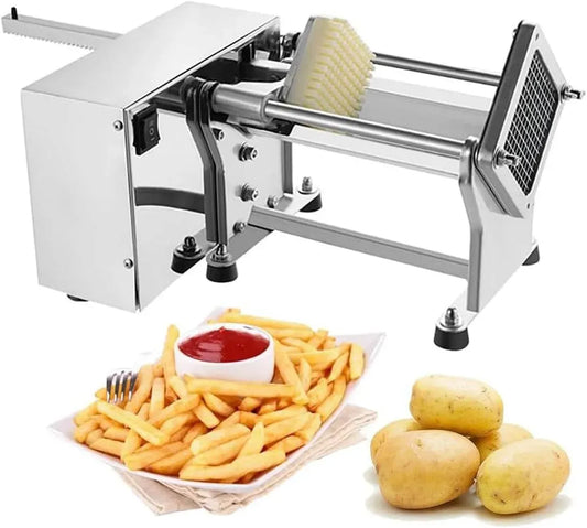 Trancheuse de Légumes Commerciale, équipé de 7mm 10mm 14mm Lames Acier Inoxydable, pour Coupe-Frites Électrique Professionnel, Coupe Pommes de Terre
