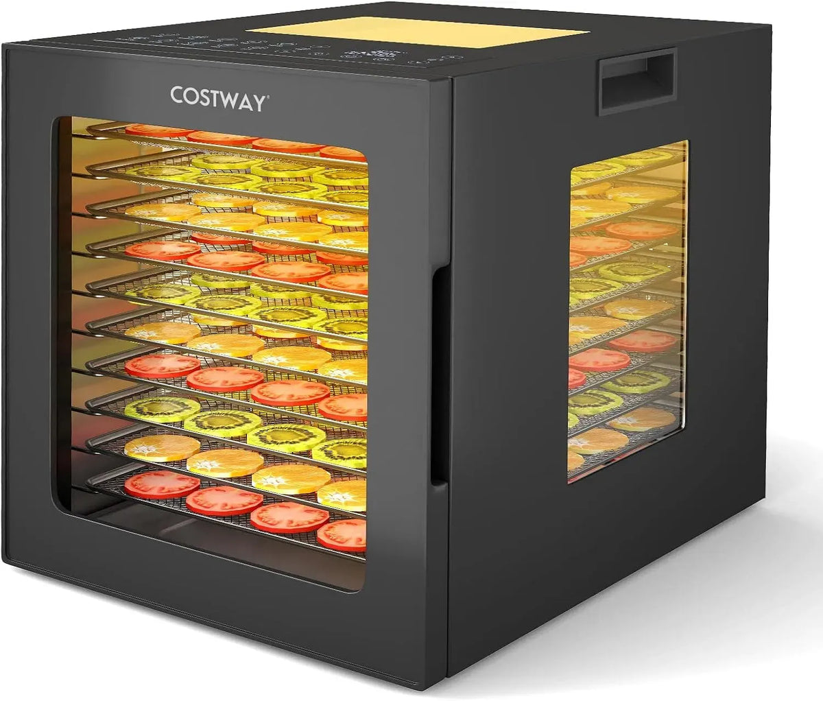 Accessoire pour appareil, 10 programmes, 30 à 75 °C, COSTWAY 48H, minuteur, acier inoxydable