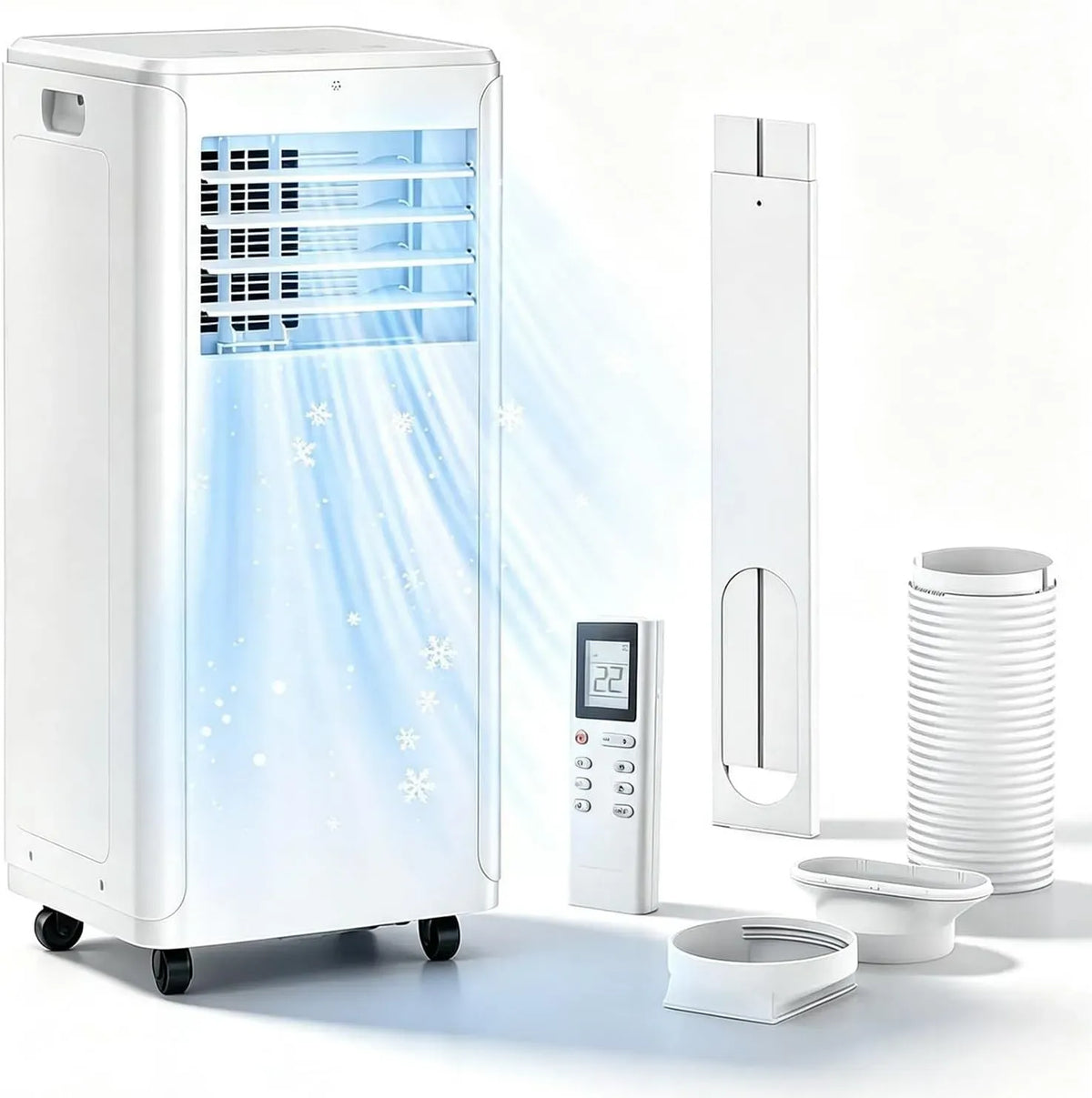Climatiseur R290, portable, minuteur, 2 Vitesses De Ventilation, Minuterie 24 H