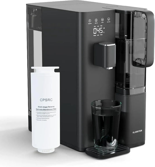 Klarstein distributeur, filtre, système de filtration d'eau potable, tactile, verrouillage, grand réservoir, 1,5 L