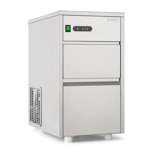 Klarstein Machine à glaçons, 145 W, professionnel, silencieux, Silencieuse avec Bac à 145 W, 20 kg/Jour