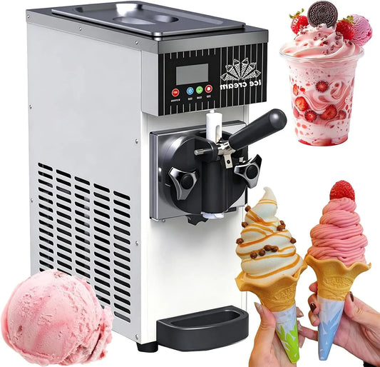 Machine à glace, 3,5 L, 450 W, professionnel, restaurant, blanc, pour restaurants et snacks.