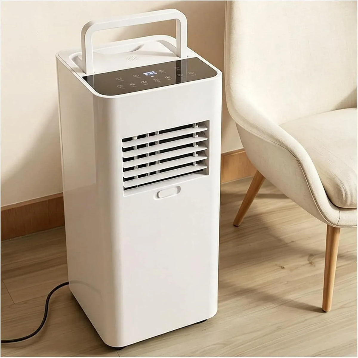 Climatiseur 3-en-1 24H, minuteur, blanc, Rafraîchit Pièces Jusqu'à 25m²