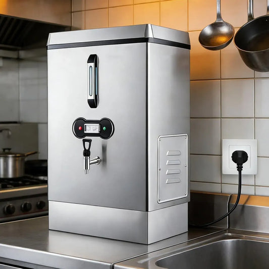 Robinet de cuisine, 40 L, professionnel, acier inoxydable, réapprovisionnement automatique, urne de restauration en acier inoxydable pour thé et