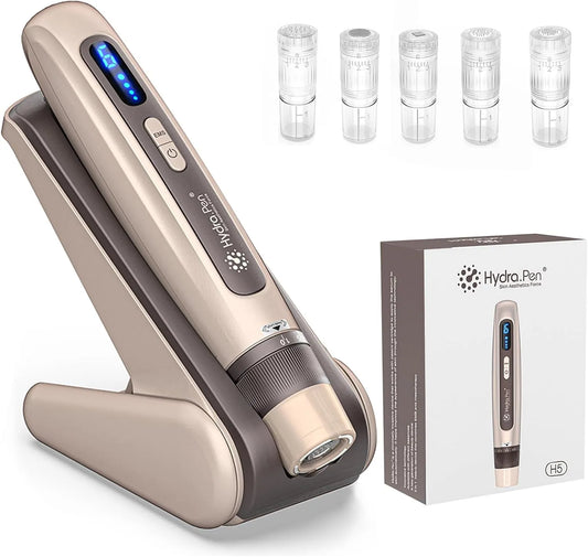 les Rides, Hydra, pen H5 Dermapen Microneedling Pen, Applicateur de Sérum Sans Fil avec Micro-Courant EMS, Pour les Soins de la Peau