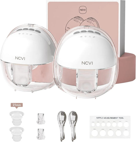 Tire-lait, 42 dB, pompe d'allaitement, NCVI, portable, silencieux, insert de bride de 21/24 mm, 4 modes et 9 niveaux avec aspiration multitronique