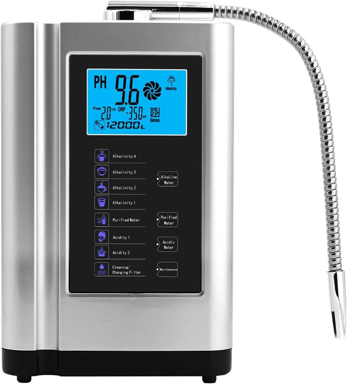 Machine à Eau, Filtre, 000 L, argenté, Ioniseur D'eau Alcaline