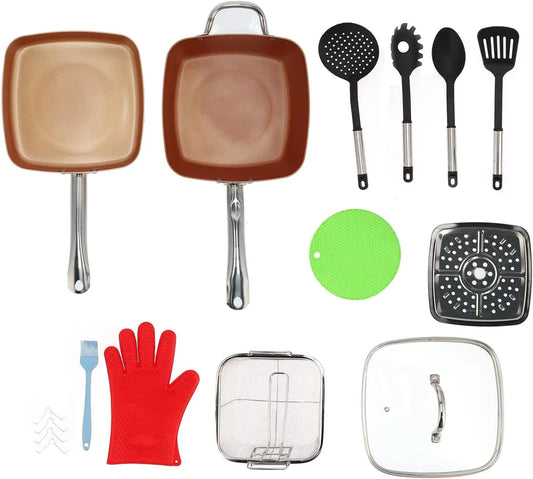 Batterie, batterie de casseroles et poêles, 11 pièces, pour la Cuisine à la Maison