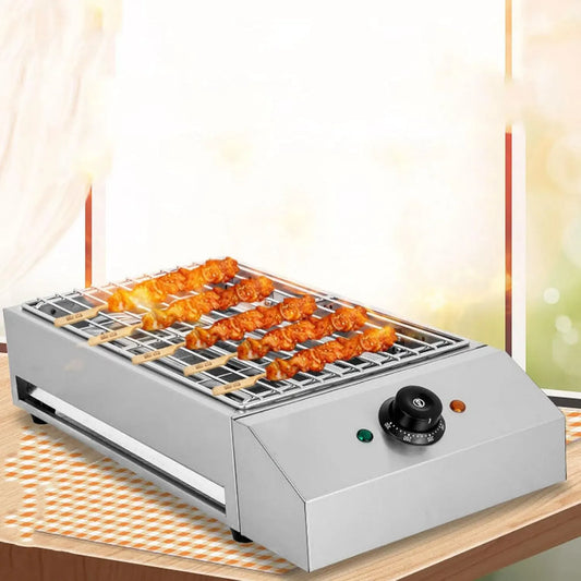 Four électrique, 2600 W, 50 à 300 °C, portable, extérieur, acier inoxydable, Barbecue électrique de comptoir 2600 W