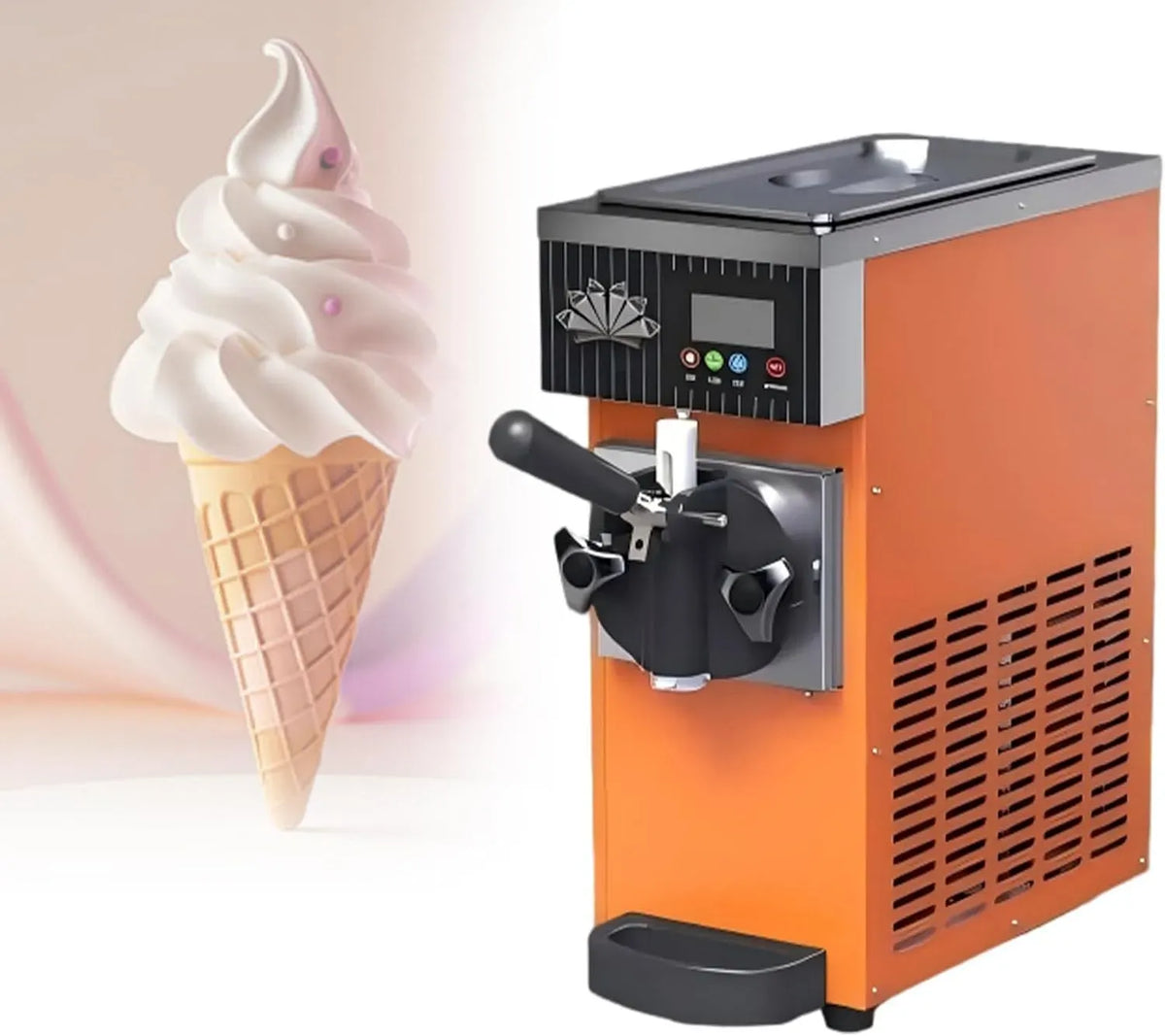 Capacité 4-5 Kg/H, Fonction De Pré-Refroidissement Et Panneau De Commande LCD Orange, SorbetièRe pour usage professionnel Mono-Parfum 450 W