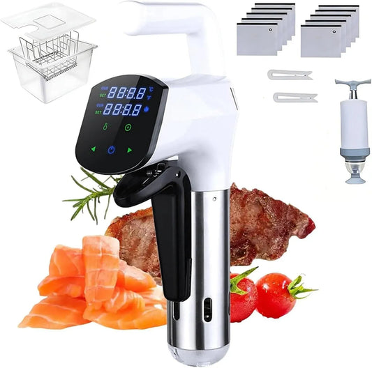 Cuiseur, pompe, appareil de cuisson sous vide, 11 L, 1100 W, grand réservoir, dalle IPS, pour un contrôle précis de la température