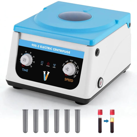5/7/10ml Minuterie 0-60 min, Centrifugeuse de Laboratoire Basse Vitesse 4000 tr/min, Max, 6x15ml, 1878 xg pour Tubes de