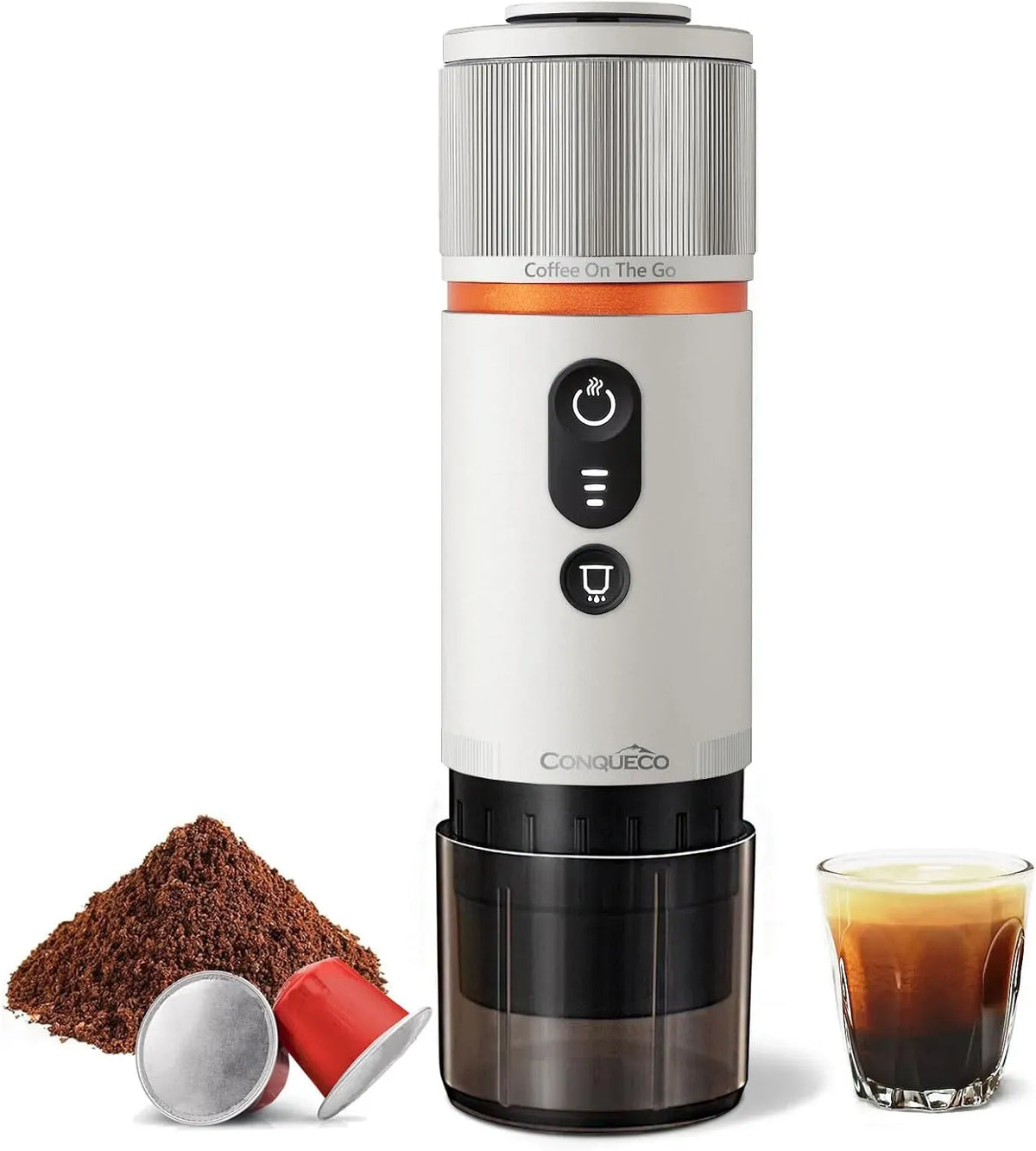 Nespresso Radiateur électrique, 12 V, portable, camping, CONQUECO Machine à Cafe Portable